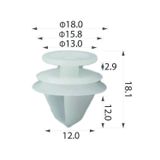 IM Global Oto Klips Oem Renault 7701056846, Peugeot 6991S6, Vw 8E9867299, Volvo 30648141 10Lu Paket