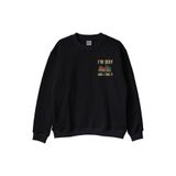 I'M SEXY AND I TOW IT Karavan Baskılı Siyah Bisiklet Yaka Sweatshirt