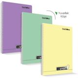 Im Smart Pp Kapak Spiralli A4 96 Yaprak Kareli Defter 72911 - Renkli