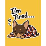 I'm Tired: Cute Mini Pin Funny Sleepy Dog Sketchbook and Notebook for Kids, Teens, and Miniature Pinscher Lovers (8.5x11 Inches): A Cute Miniature ... Notebook for Kids, Teens, and Dog Lovers