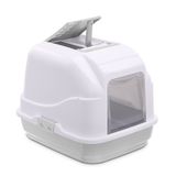Imac Easy Cat Gri Beyaz 50x40x40 cm Kapalı Kedi Tuvaleti