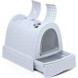 Imac Zuma Çekmeceli Kapalı Buz Mavisi Kedi Tuvaleti