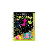 Imagine That Neon Scratch Art Dinosaurs Çocuk Yabancı Dil Aktivite Kitabı