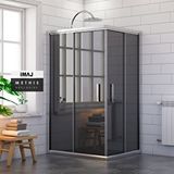 İmaj Banyo Methis Füme Cam Dikdörtgen Duşakabin 80*100 Cm H:190 Gümüş