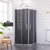 İmaj Banyo Methis Füme Cam Oval Duşakabin 80*100 H:190 Gümüş