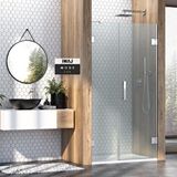 İmaj Banyo Mode Lüx 1 Sabit 1 Açılır Duvardan Menteşeli Duşakabin 120 H:195 Gümüş