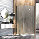 İmaj Banyo Mode Lüx Menteşeli Sistem 2 Sabit 2 Açılır Dikdörtgen Duşakabin 80*100 H195 Gümüş