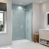 İmaj Banyo Mode Premium Boy Menteşeli Sistem Düz 1 Sabit 1 Açılır Duşakabin 155 H195 Gümüş