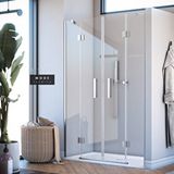 İmaj Banyo Mode Premium Menteşeli Sistem İki Duvar Arası 2 Sabit 2 Açılır Duşakabin 167 H195 Gümüş