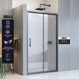 İmaj Banyo Noa İki Duvar Arası 1 Sabit 1 Sürgü Duşakabin 143 - H:190 Cm Siyah