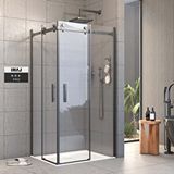 İmaj Banyo Pro Noa Dikdörtgen Duşakabin 80*100 H:195 - 6mm Siyah