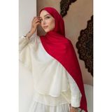 İmaj Butik Kırmızı Abiye Kristal Ipek Şal