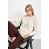 İmaj Butik Krem Bisiklet Yaka Angora Yumoş Triko Kazak