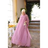 İmaj Butik Leylak Geniş Kol Şifon Elbise - 42 - 44