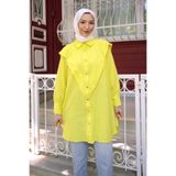 İmaj Butik Sarı Ön Detaylı Kol Bağlamalı Tunik
