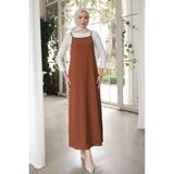 İmaj Butik Taba Ip Askılı Jile Elbise - XL