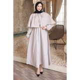 İmaj Butik Taş Pelerin Detaylı Kol Lastikli Elbise - 38 - 40