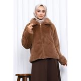 İmaj Butik Vizon Kısa Kürk Mont - 38