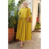 İmaj Butik Yağ Yeşili Kadın Gömlek Etek Takım Sezonsuz Özel Olay İçin Şık Bürümcük Tasarım - 38