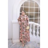 İmaj Butik Yeşil Kol Lastikli Toka Detaylı Elbise - 40