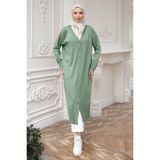 İmaj Butik Yeşil Soğuk Iplik Triko Hırka - Standart