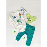 İmaj Origami Bodyli Erkek 3'lü Set - 3 - 6 Ay - Yeşil