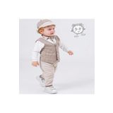 imajbebe Papyonlu Yelekli 4 Parça Erkek Bebek Takım Elbise