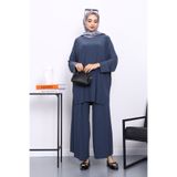 İmajButik Antrasit Piliseli Sandy Tunik Pantolon Takım