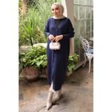 İmajButik Lacivert Soğuk İplik Triko Hırka