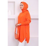 İmajButik Orange Bisiklet Yaka Merserize Salaş Triko Tunik