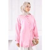 İmajButik Pembe Yandan Bağlamalı Tunik