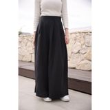 İmajButik Siyah Pileli Bol Paça Pantolon