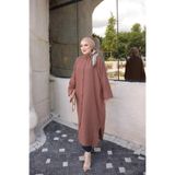 İmajButik Taba Yarasa Kol Müslin Uzun Tunik