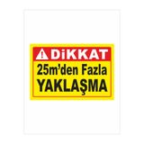 imajisg İş Makinesi Uyarı Stickerı 2 ADET - 25m'den Fazla Yaklaşma (30x20 cm) Yapışkanlı Folyo