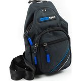 İmaks Küçük Boy Çokgözlü Günlük Çapraz Göğüs El ve Omuz Çantası Unisex Body Bag Siyah Mavi 955 - Siyah - Mavi