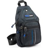İmaks Küçük Boy Çokgözlü Günlük Çapraz Göğüs El ve Omuz Çantası Unisex Body Bag Siyah Mavi 955 - Siyah - Mavi