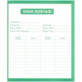 İmalat Avukat Soruşturma Ceza Dava Icra Dosyası Yeşil-Beyaz 1. Kalite 25'Lik Paket