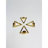 İmamoğlu Zamak Düz Üçgen Halka Kulp - Altın - 55 mm - 5 Adet