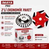 İMAYA 2'Li Eko Paket | Tırpan Altılı Bıçak + Kıyı Temizleme Büyük Boy