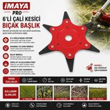 İmaya 6 Bıçaklı Ot Biçme Tırpan Başlığı Dayanıklı Çelik Malzeme ile Tüm Modeller İçin