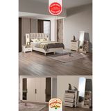 İmbaş Anadolu Yatak Odası Takımı %100 MDF - Bazalı Modern Tasarım 4 Parça Ürün - Montajlı