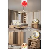 İmbaş Çeşme Ceviz Yatak Odası Takmı %100 Mdf - Bazalı - Montajlı