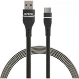 Imeng 3.1 A Ml108 Siyah USB A To Type C Örgülü Data Hızlı ve Şarj Kablosu