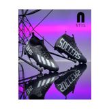 İmerShoes Erkek Çocuk Siyah Beyaz Halı Saha Krampon Çoraplı Çivili Futbol Spor Ayakkabısı F35kr