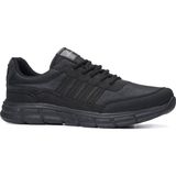 İmerShoes Günlük Erkek Yetişkin Siyah Sneaker Spor Ayakkabı Bağcıklı Büyük Numara Rahat Esnek 050c