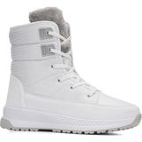 İmershoes Günlük Kadın Kar Botu Kürklü Bağcıklı Fermuarlı Rahat Yüksek Kalın Tırtıklı Taban Bootie 815 - Beyaz