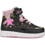 İmershoes Günlük Kız Çocuk Sneaker Lastik Bağcıklı Cırtlı Bilekli Rahat Hafif Basketbol Spor Ayakkabı 3260 - Siyah - Pembe