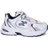 İmershoes Günlük Unisex Çocuk Spor Ayakkabı Cırtlı Lastik Bağcık Desenli Rahat Hafif Taban Sneaker 180C - Lacivert