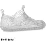 İmershoes Unisex Kaymaz Taban Şeffaf Deniz Ayakkabısı 130 Simli Plaj Rafting Sandaleti Plastik Malzeme - Şeffaf-TS1