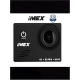 Imex 4K Aksiyon Kamerası 30 Fps Wi-Fi Siyah Su Geçirmezlik ve Hareket Algılama Özellikleriyle